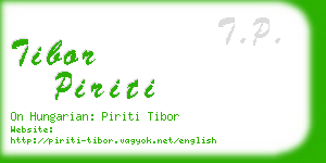 tibor piriti business card